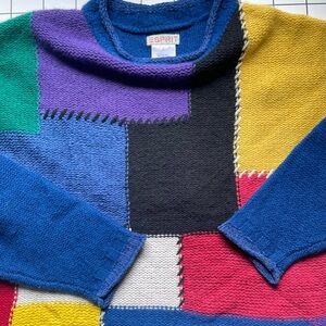 Esprit Vintage Color Block Women’s Sweater - Large